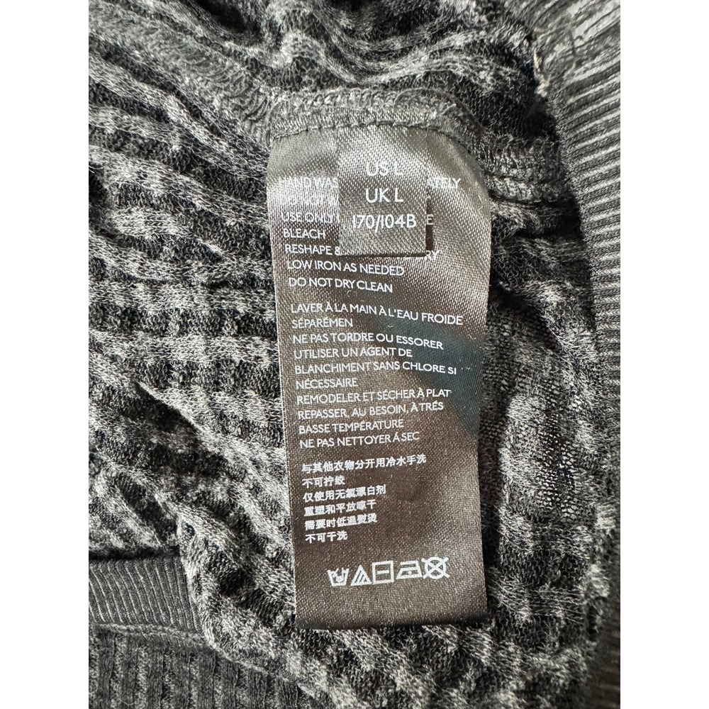 We The Free Free People Charcoal Gray Waffle Knit Thermal V-Neck Top Size L - Picture 5 of 6